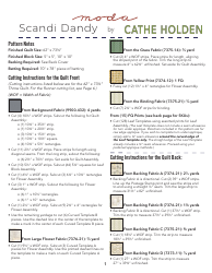 Scandi Dandy Quilt Pattern Templates, Page 2