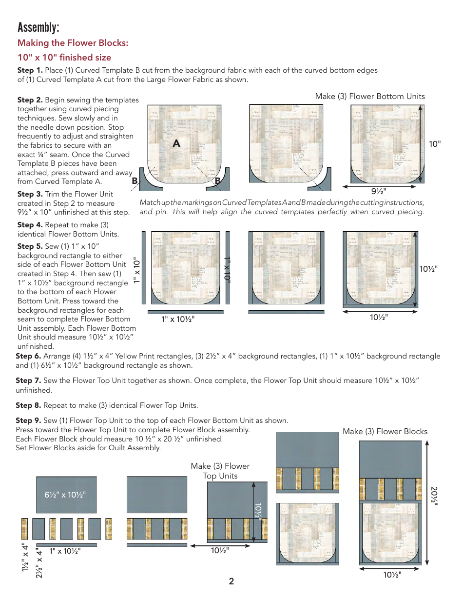 Scandi Dandy Quilt Pattern Templates, Page 3