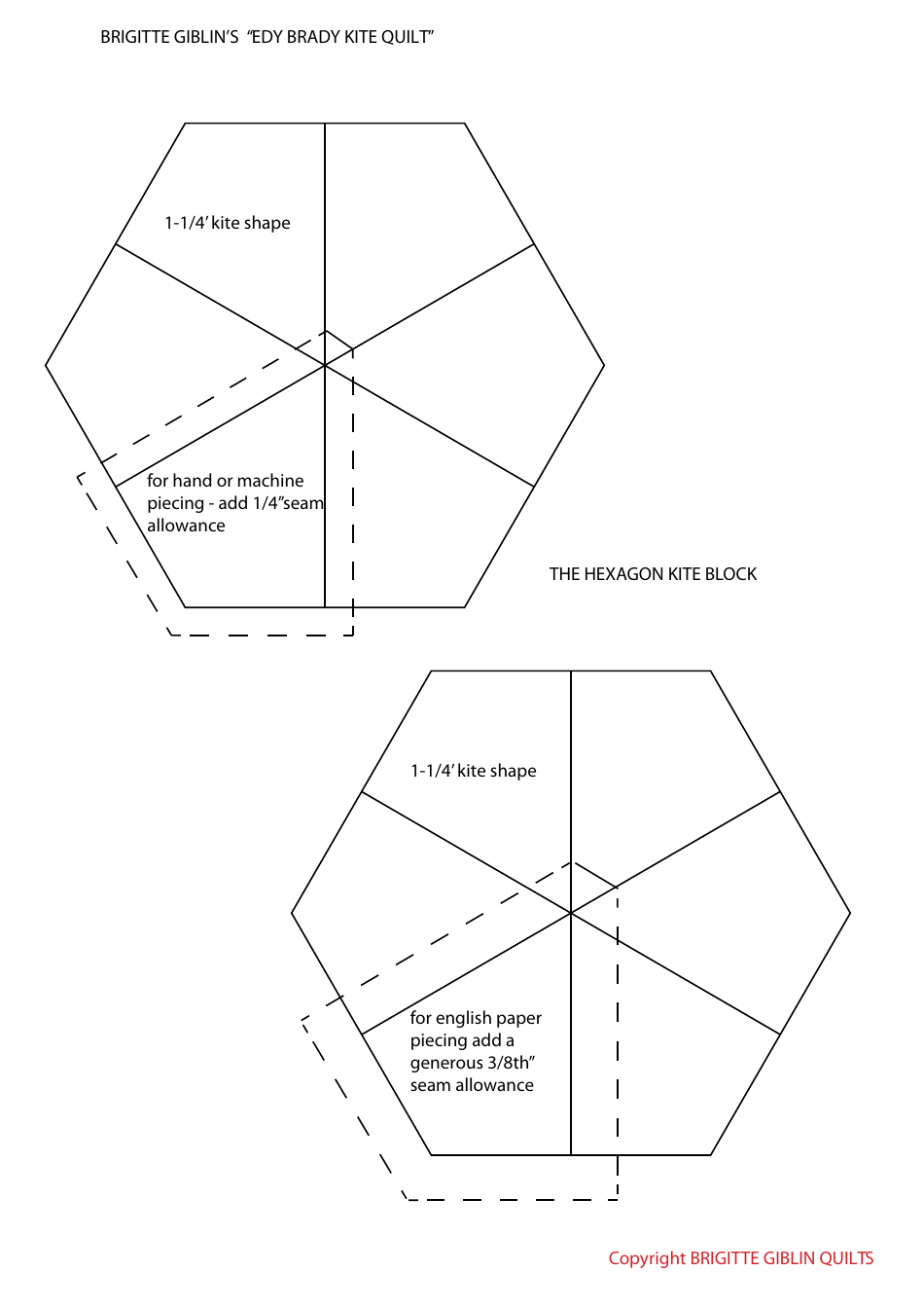 Edy Brady Kite Quilt Pattern Templates, Page 6