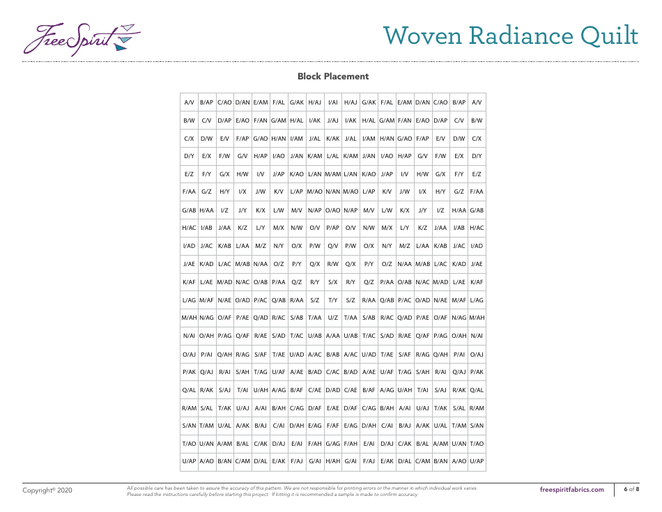 Woven Radiance Quilt Pattern Template, Page 6