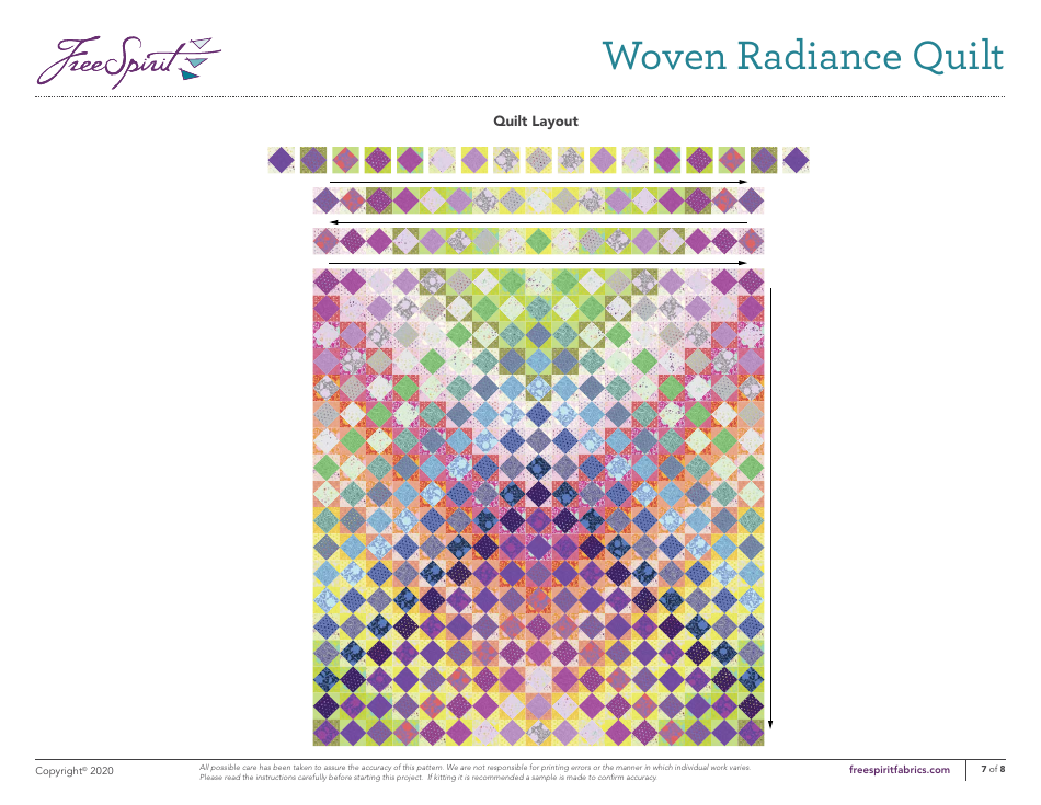 Woven Radiance Quilt Pattern Template, Page 7