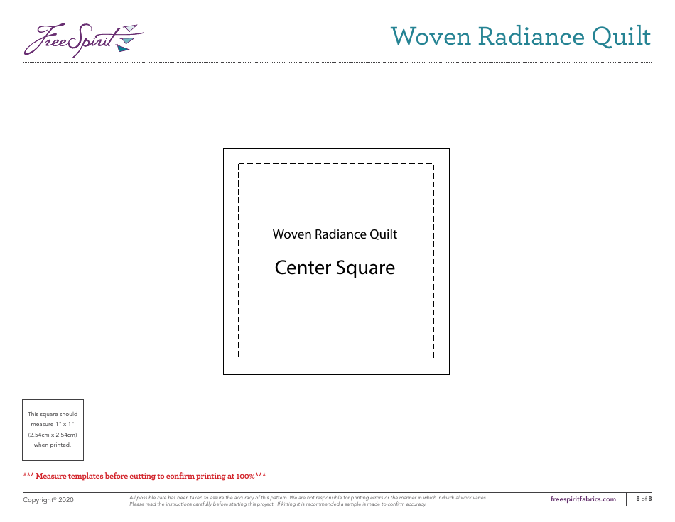 Woven Radiance Quilt Pattern Template, Page 8