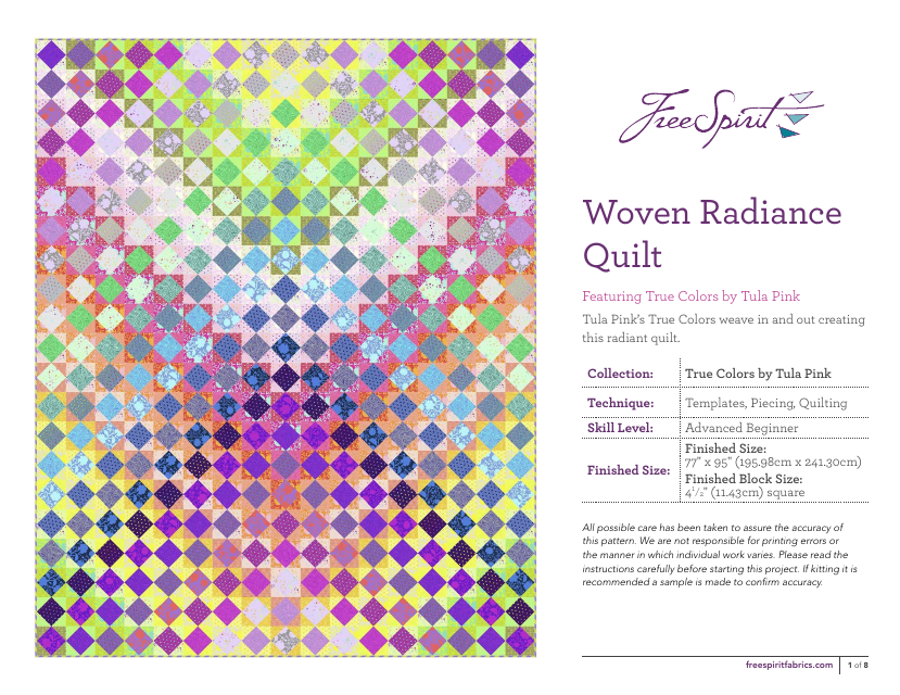 Woven Radiance Quilt Pattern Template