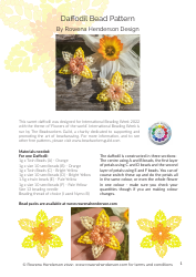 Document preview: Daffodil Bead Pattern