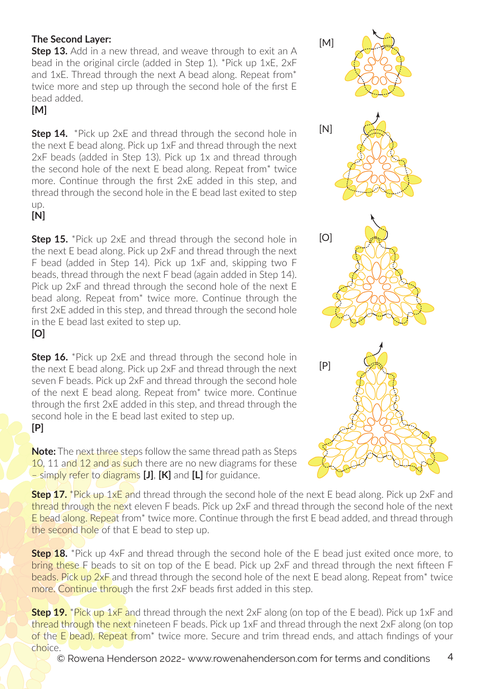 Daffodil Bead Pattern, Page 4