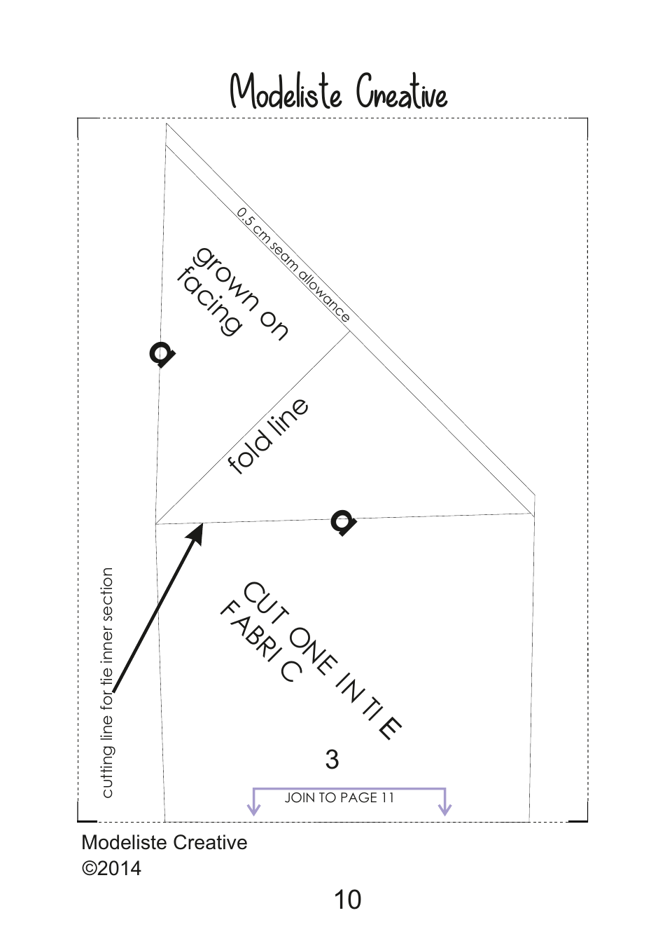 Tie Sewing Pattern Templates, Page 10