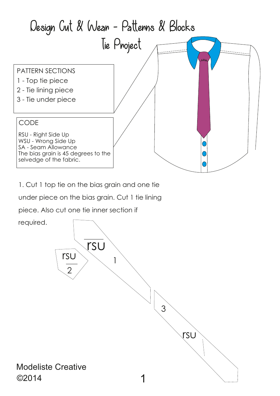 Tie Sewing Pattern Templates - Browse Professionally Designed Styles and Designs