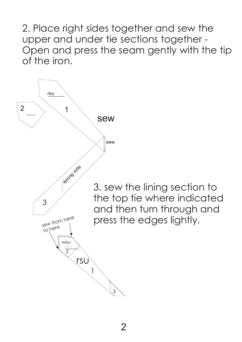 Tie Sewing Pattern Templates, Page 2