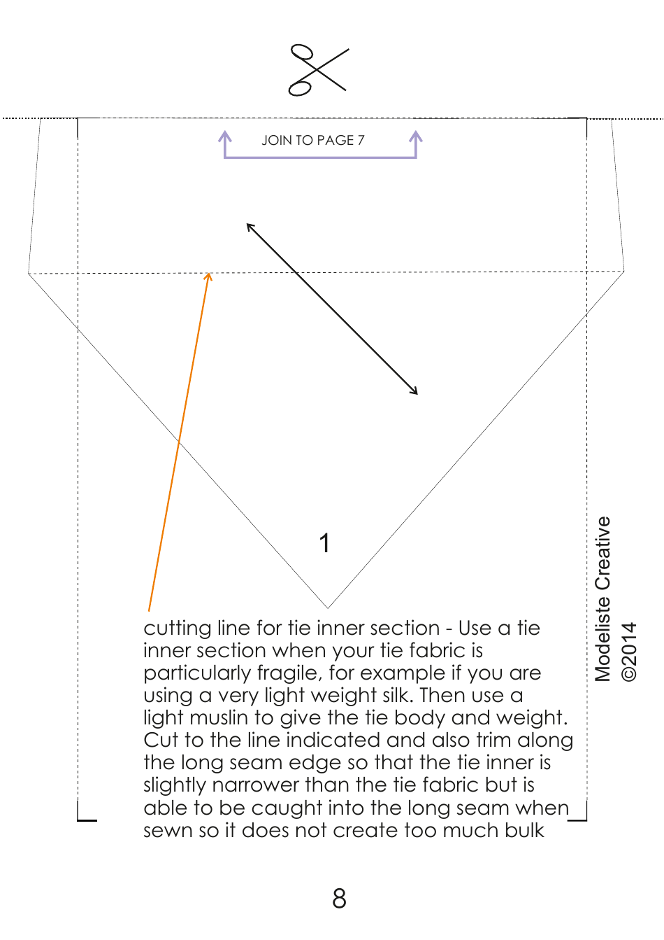Tie Sewing Pattern Templates, Page 8
