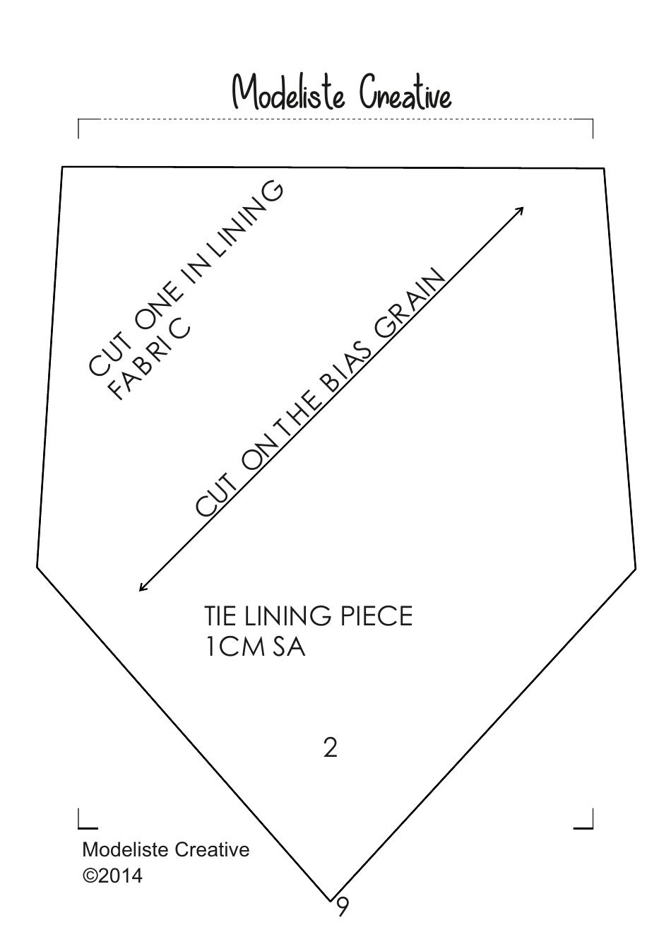 Tie Sewing Pattern Templates, Page 9