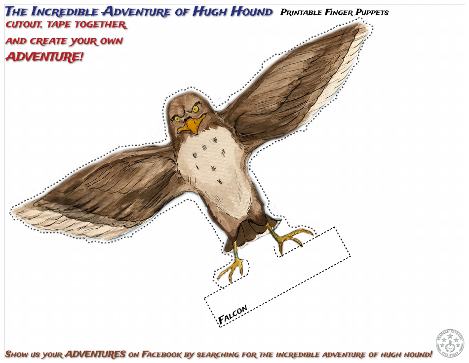 The Incredible Adventure of Hugh Hound Finger Puppet Templates, Page 3