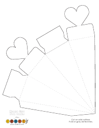 Document preview: Heart Gift Box Cone Template