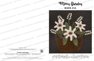 Document preview: Moon Garden Cross-stitch Block Pattern Templates