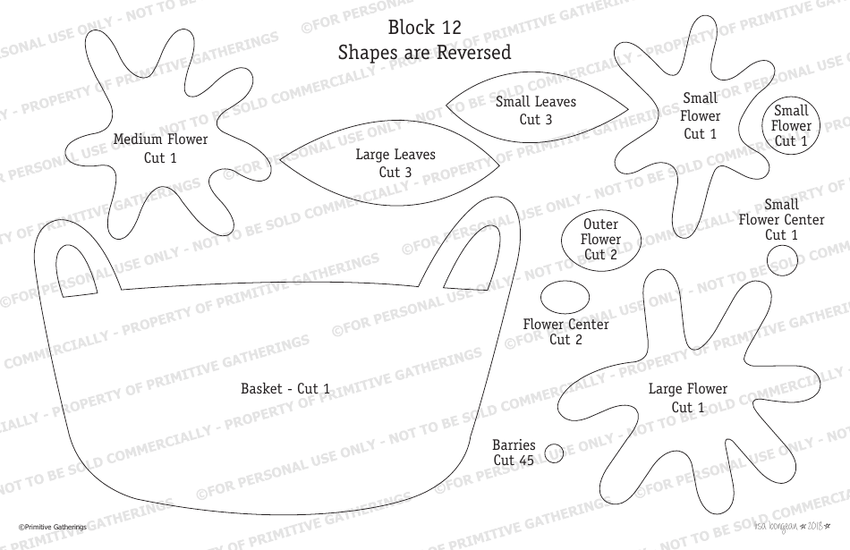 Moon Garden Cross-stitch Block Pattern Templates, Page 3