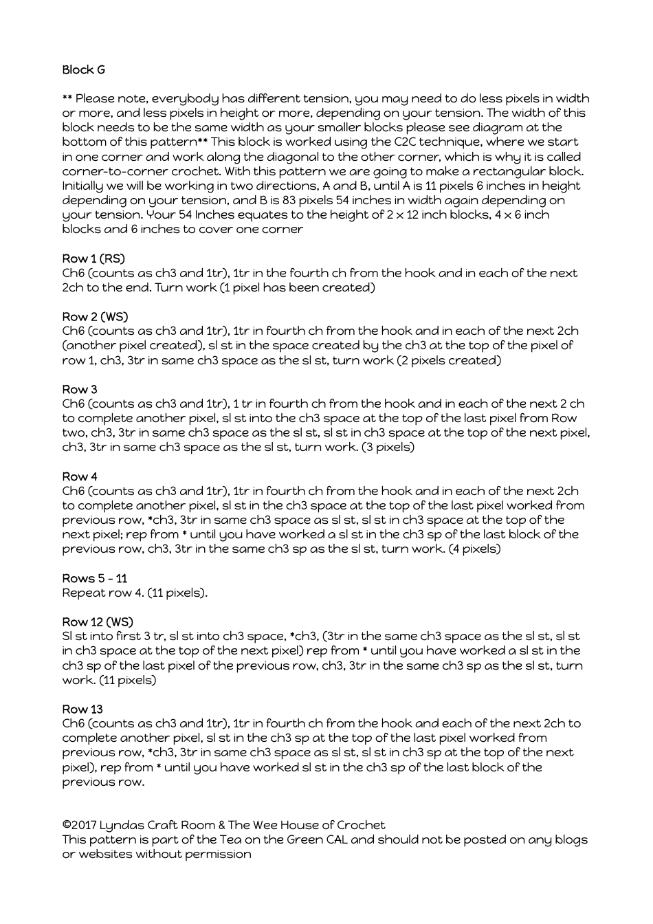 Tea on the Green Crochet Patterns, Page 16