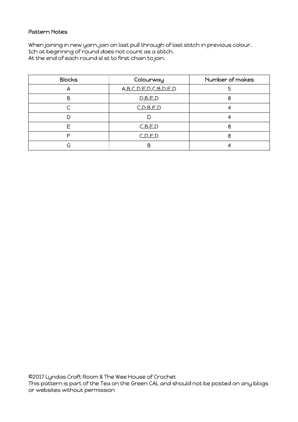 Tea on the Green Crochet Patterns, Page 3