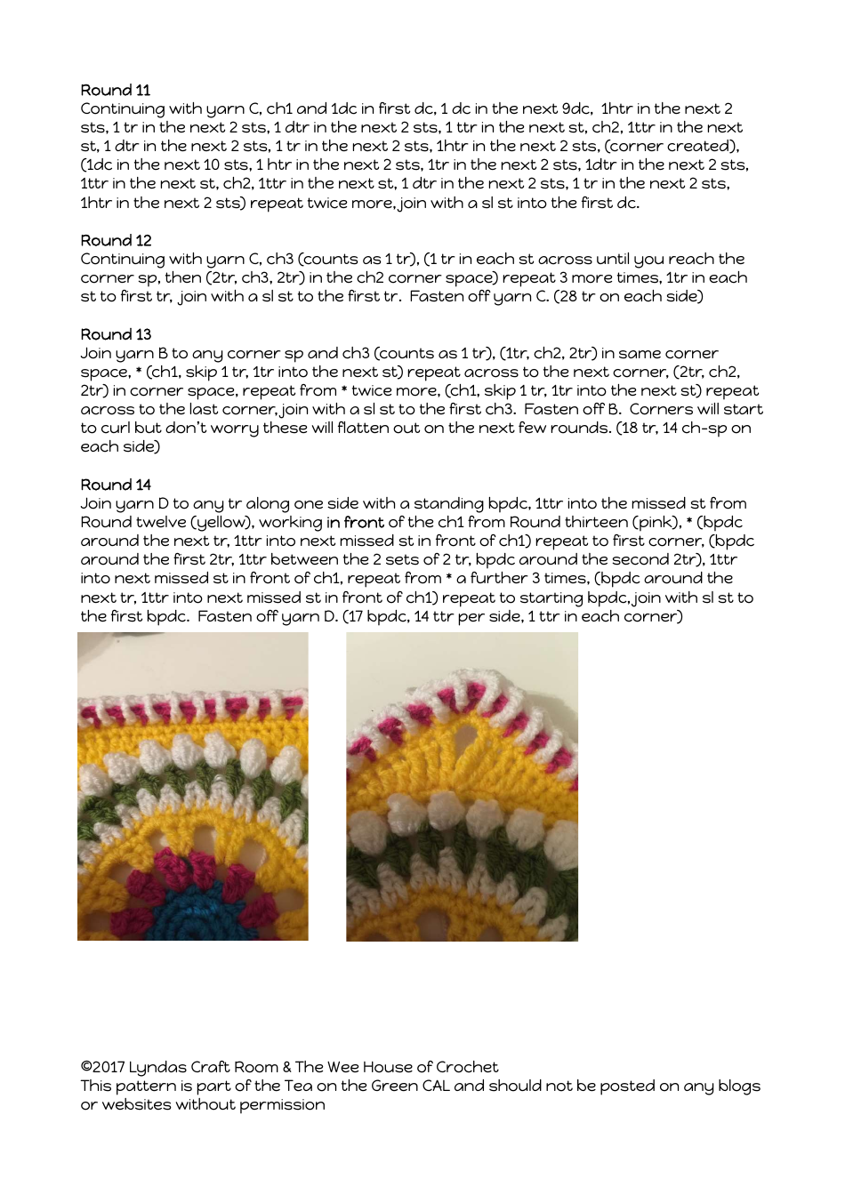 Tea on the Green Crochet Patterns, Page 7