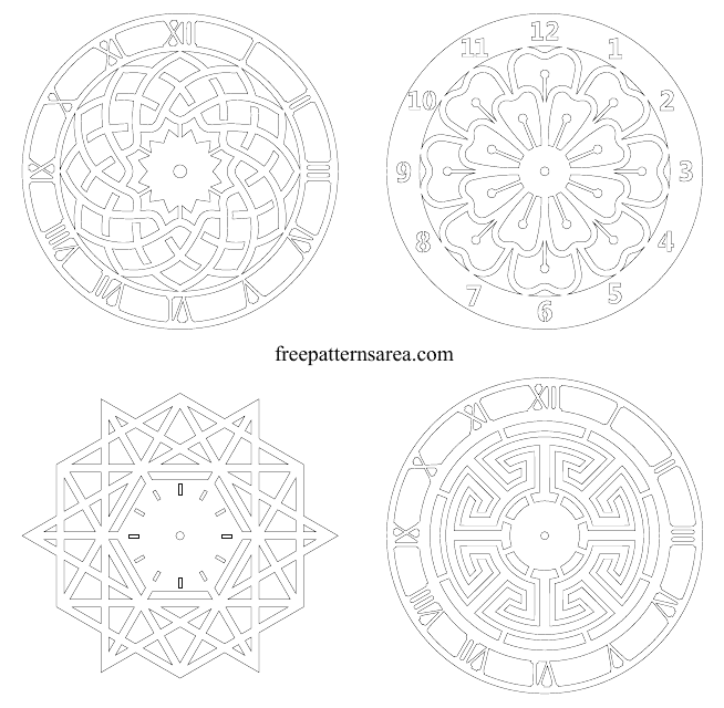 Wall Clock Pattern Templates