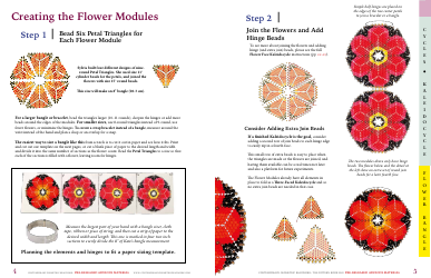 Modular Flower Bangles and Kaleidocycles Beading Pattern, Page 2