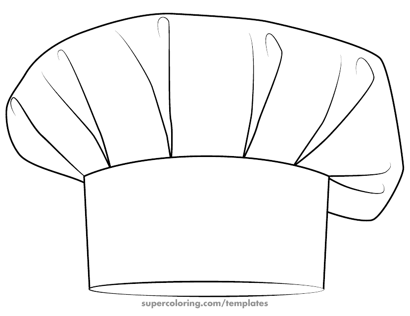 Chief Hat Outline Template