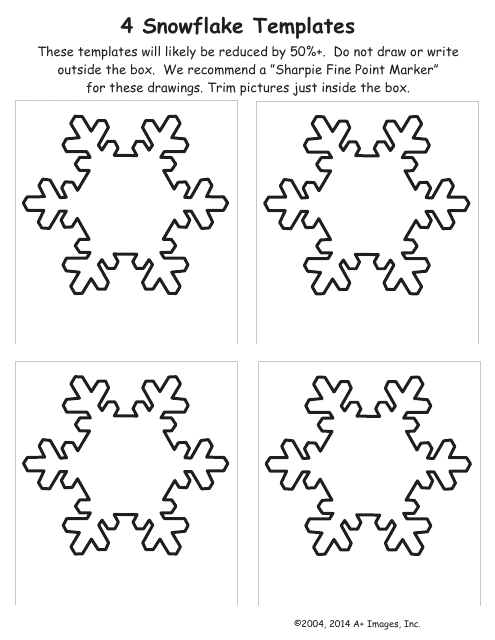 4 Snowflake Templates