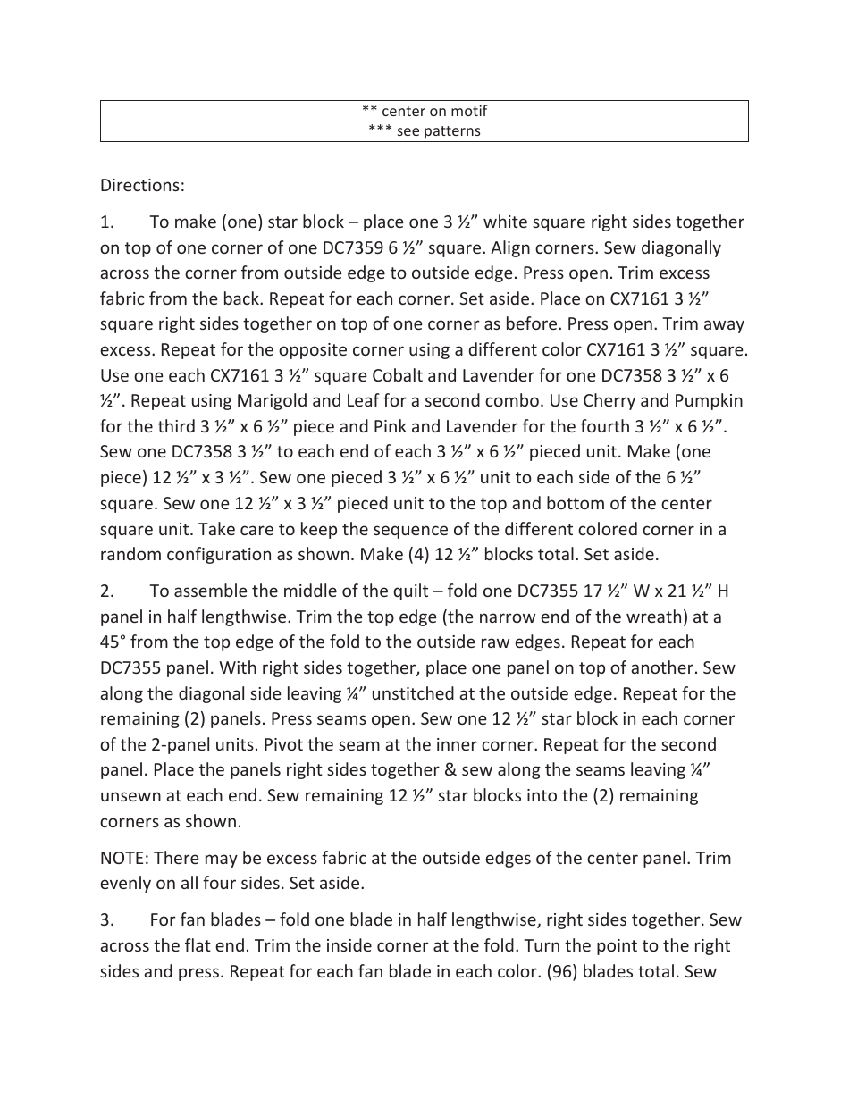 Of Gardens and Wreaths Quilt Patten Templates, Page 4