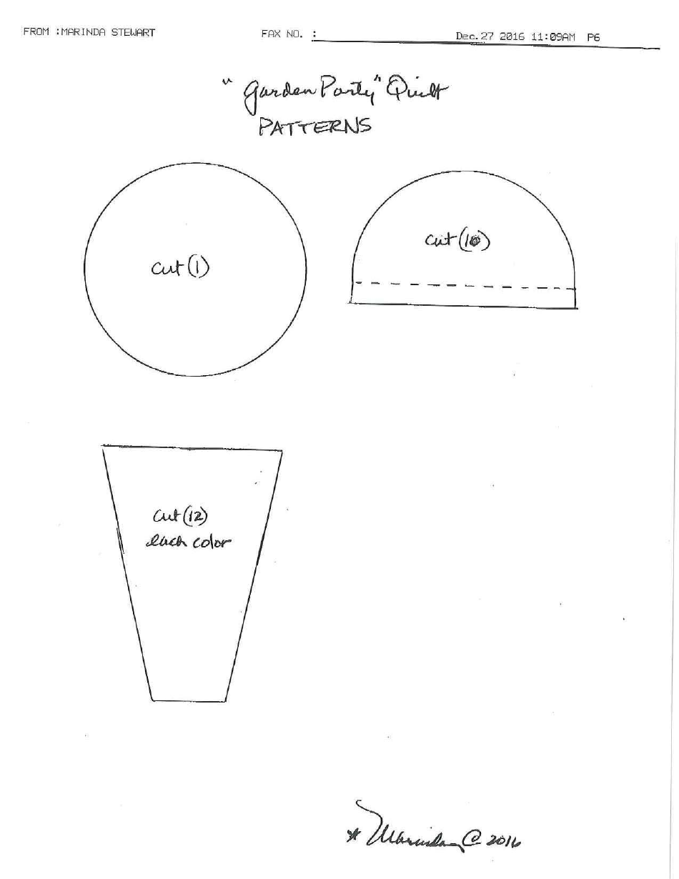 Of Gardens and Wreaths Quilt Patten Templates, Page 6