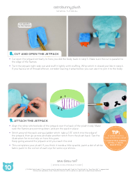 Astrobunny and Cosmokitty Plush Sewing Patten Templates, Page 10