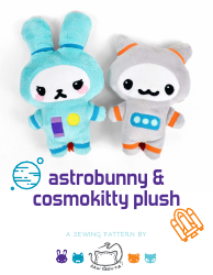 Astrobunny and Cosmokitty Plush Sewing Patten Templates