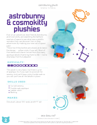 Astrobunny and Cosmokitty Plush Sewing Patten Templates, Page 2