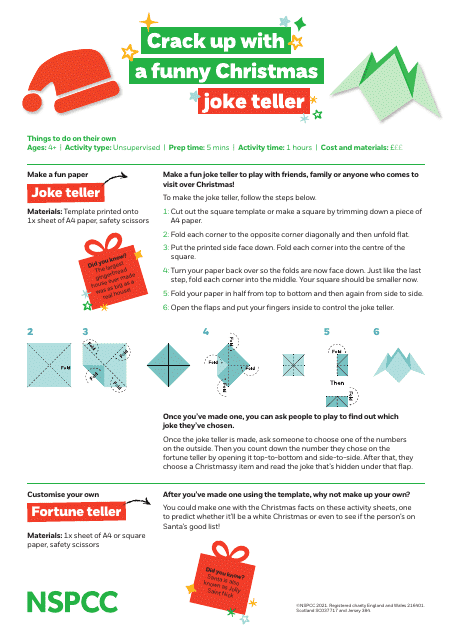 Christmas Joke Teller Template - Nspcc