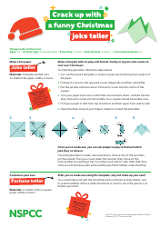 Christmas Joke Teller Template - Nspcc