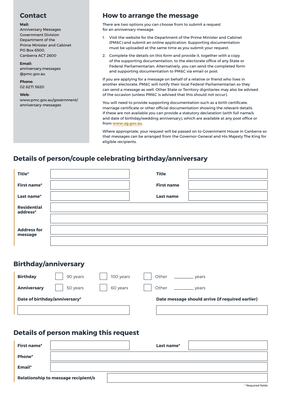 Anniversary Message Request - Australia, Page 2