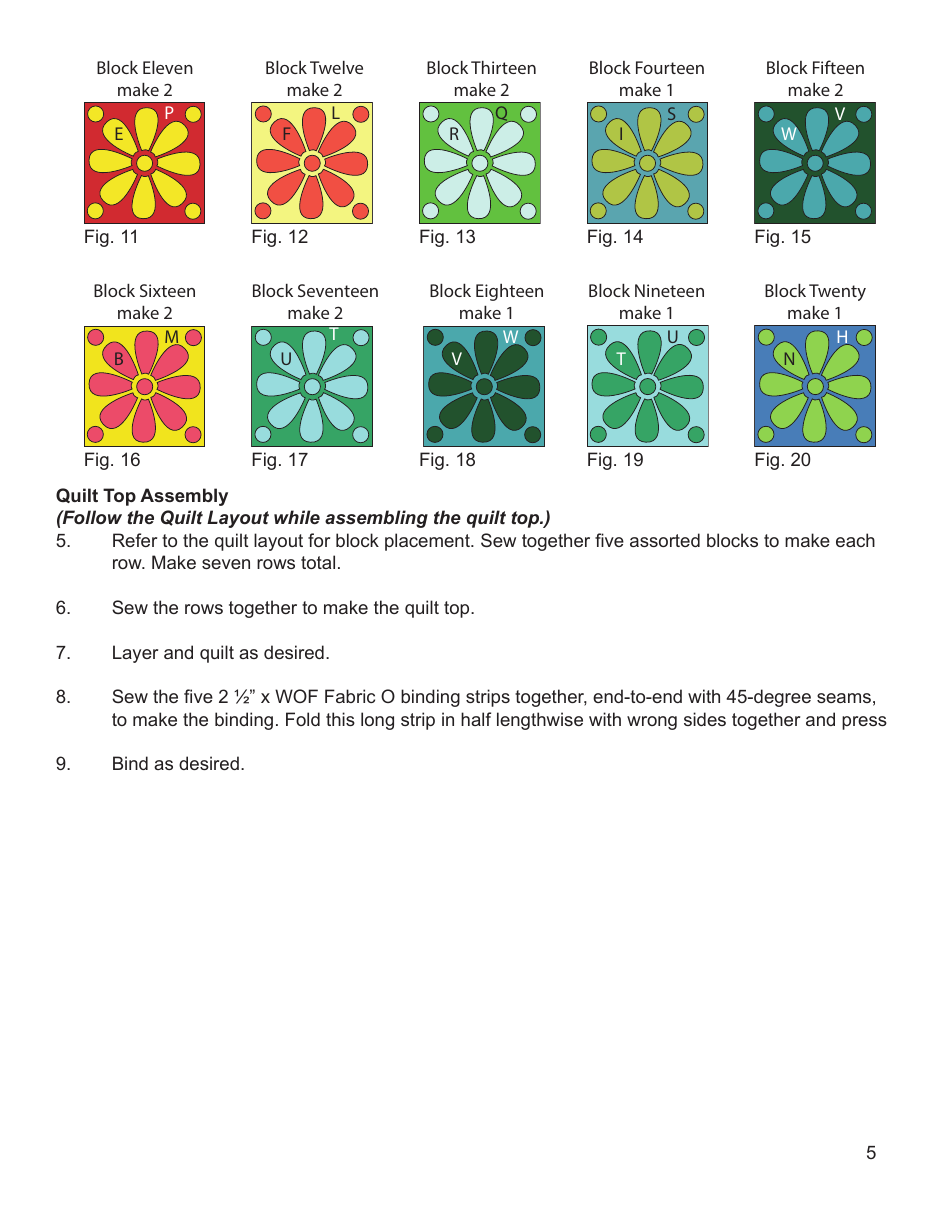 Fairy Frost Crayon Box Quilt Pattern Template - Michael Miller Fabrics, Page 5