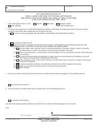 Form SC-107 Small Claims Subpoena and Declaration - County of San Diego, California, Page 2