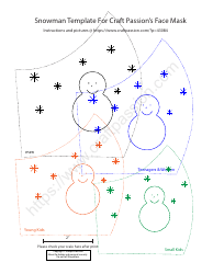 Document preview: Snowman Face Mask Template - Craft Passion