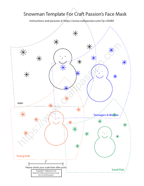 Snowman Face Mask Template - Craft Passion