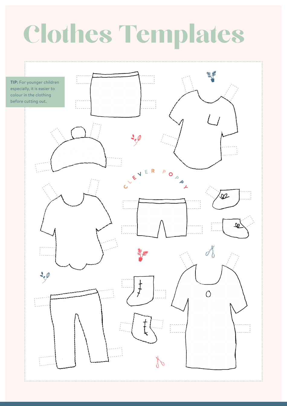Girl  Boy Paper Doll Templates, Page 4