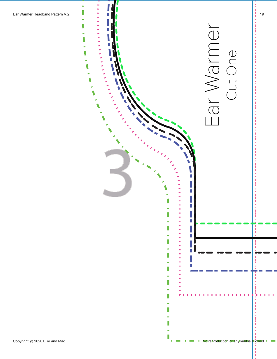 Ear Warmer Headband Sewing Pattern Templates, Page 19