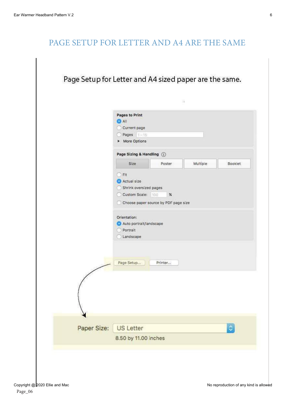 Ear Warmer Headband Sewing Pattern Templates, Page 6