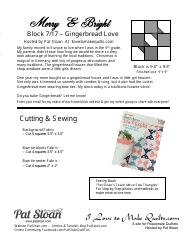Document preview: Gingerbread Love Quilt Block Pattern