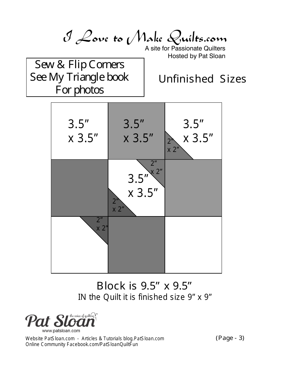 Gingerbread Love Quilt Block Pattern, Page 3