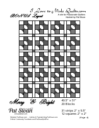 Gingerbread Love Quilt Block Pattern, Page 4