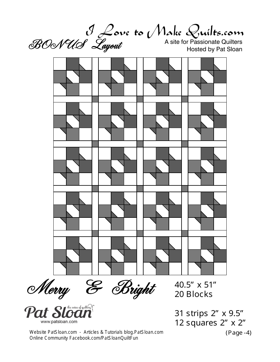 Gingerbread Love Quilt Block Pattern, Page 4