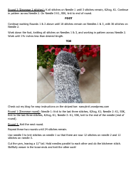 72 Stitch Sock Knitting Pattern, Page 4