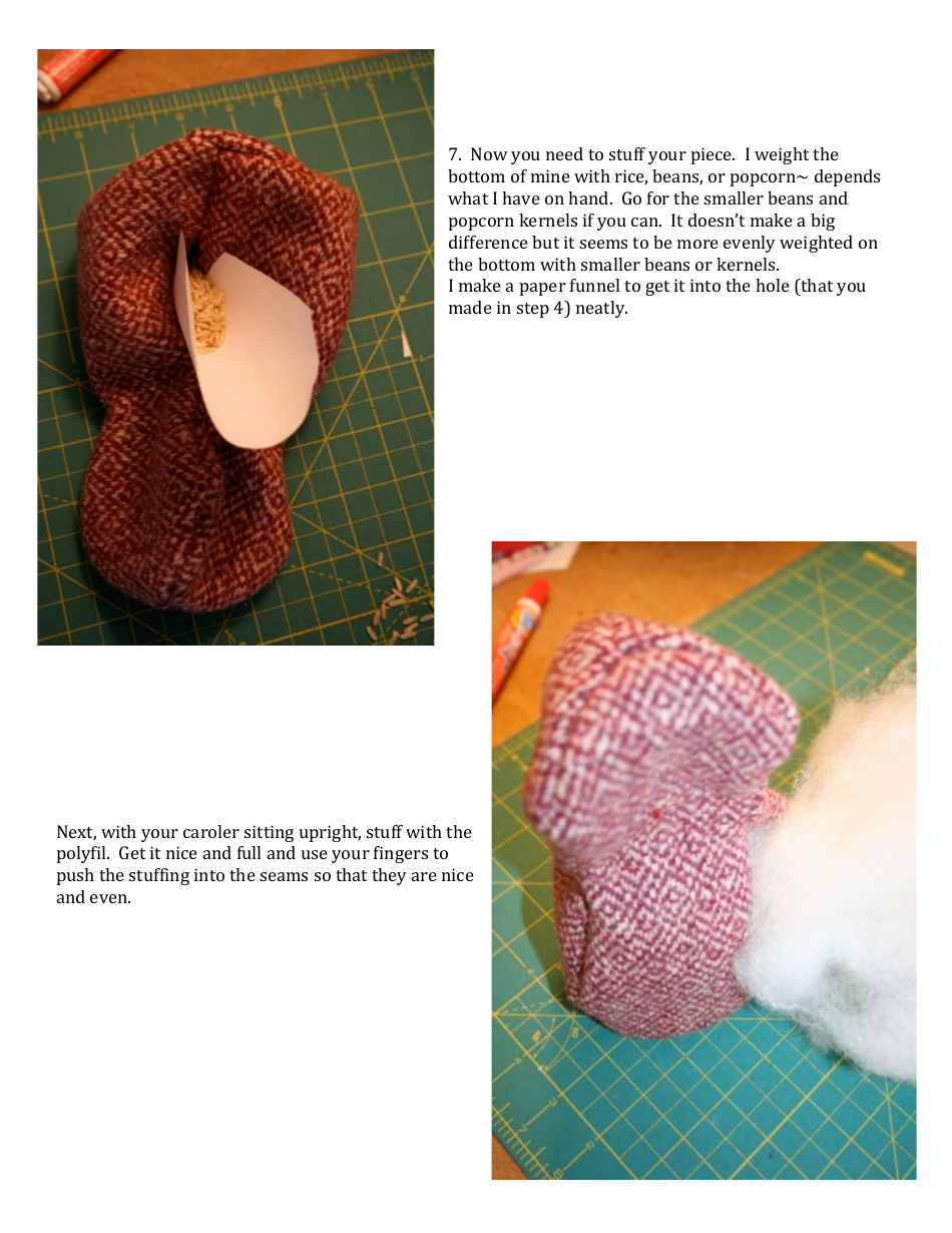 Winter Caroler Sewing Pattern Template, Page 7