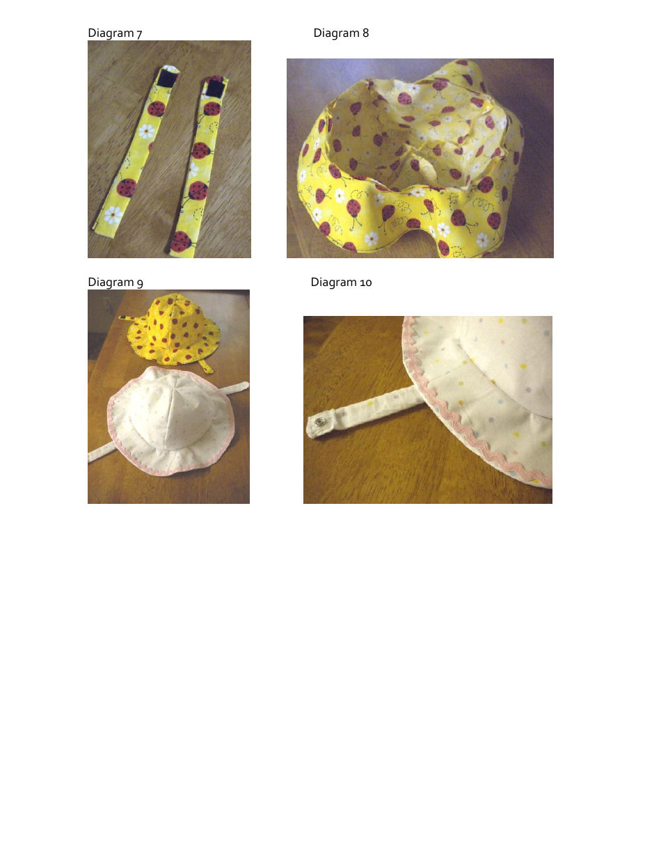 Infant / Toddler Sun Hat Pattern Template, Page 3