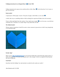 Paper Origami Heart Guide