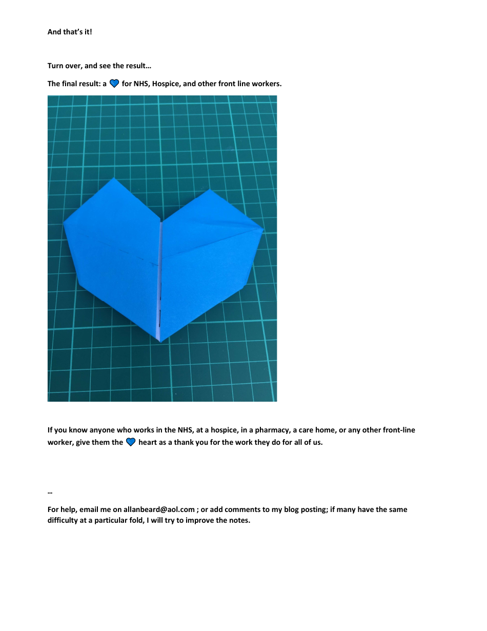 Paper Origami Heart Guide Download Printable Pdf Templateroller