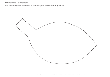 Document preview: Fabric Wind Spinner Leaf Template